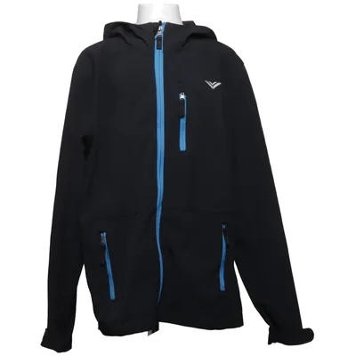 Outdoor jas (Zwart, Blauw) van Pocopiano Elastaan, Polyester