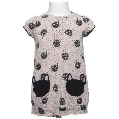 Robe (Beige, Noir) de Lindex Kids Coton, Élasthane