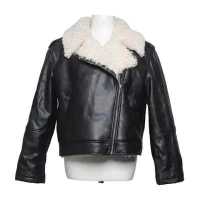 Shearling Jacke (Schwarz, Weiß) von Stradivarius Polyester, Polyurethan