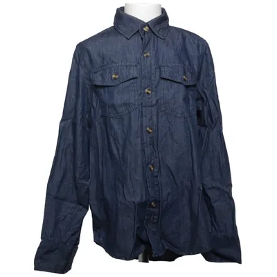 Denim blouse (Blauw) van Rebel Katoen