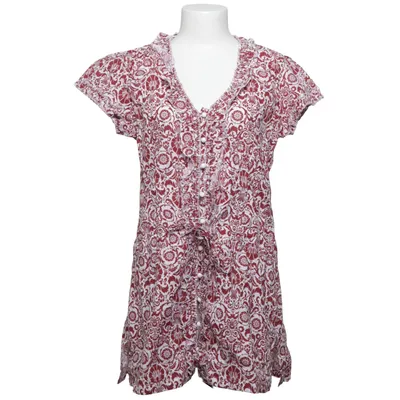 Dress (Red, White) from Casual by Halens Cotton