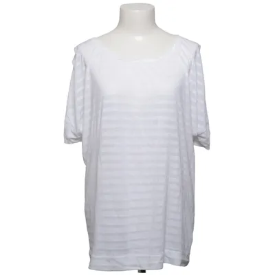 T-shirt (Weiß) von Velour Baumwolle, Polyester