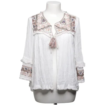 Blouse (White, Multicolored) from Bershka Premium Outerwear