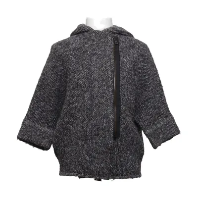 Sweat à capuche (Gris, Noir) de Zara Knitwear Acrylique, Coton, Élasthane, Polyamide, Polyester, Laine