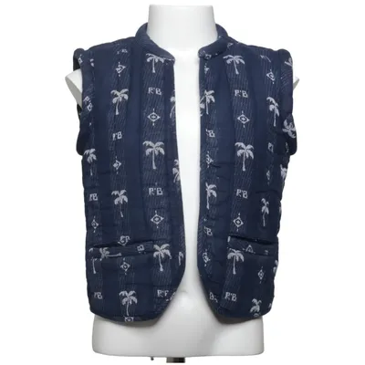 Outer vest (Blue, White) from Scotch & Soda Cotton, Polyester