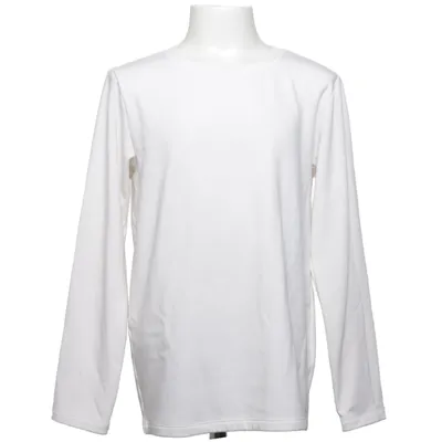 Long sleeve T-shirt (White) from Uniqlo Kids Acrylic, Elastane, Recycled polyester, Viscose