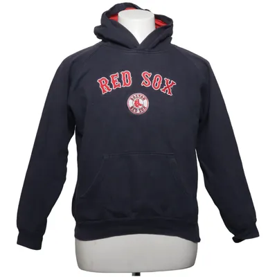 Hoodie (Blue, Red) from Majestic Cotton, Polyester