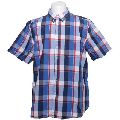 Short sleeve shirt (Blue, White, Red) from EP Collection Cotton