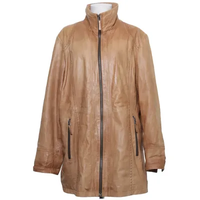 Leather jacket (Beige) from Molltan Leather