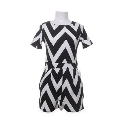 Byxdress (Svart, Vit) från Evita Elastan, Polyester