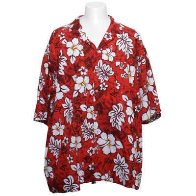 Korte mouwen shirt (Rood, Wit, Meerkleurig) van Hawaiihemd Shop Katoen