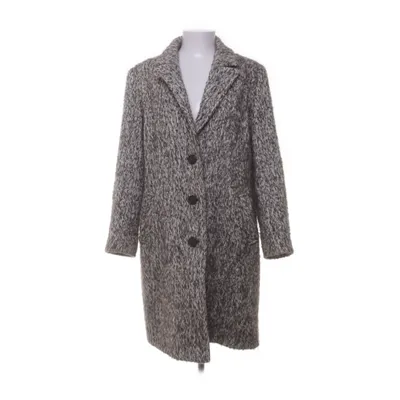 Coat (Gray, White) from Anna Aura Cotton, Wool, Alpaca wool, Polyamide, Acrylic, Polyester