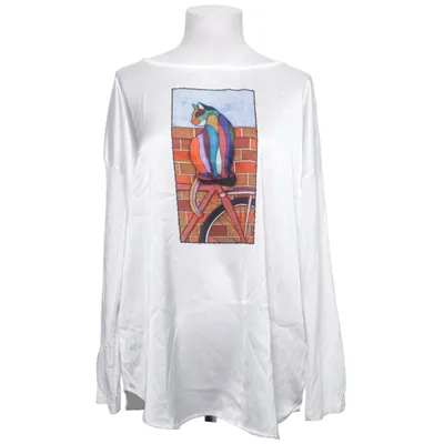 Lange mouwen shirt (Wit) van Paquito Elastaan, Polyester, Zijde, Viscose