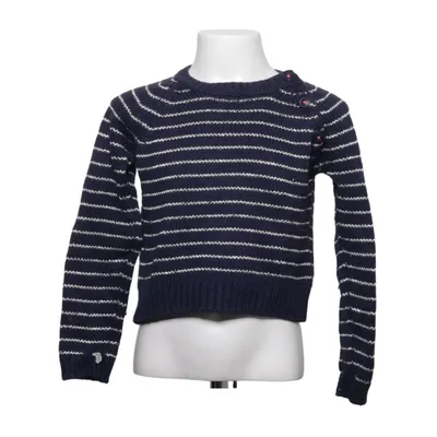 Pull-over (Bleu, Blanc) de Johnnie B Cachemire, Coton, Laine de mouton, Fibre métallique, Polyamide, Polyester, Viscose