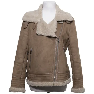 Shearling Jacke (Braun, Beige) von Zara Outerwear Polyester