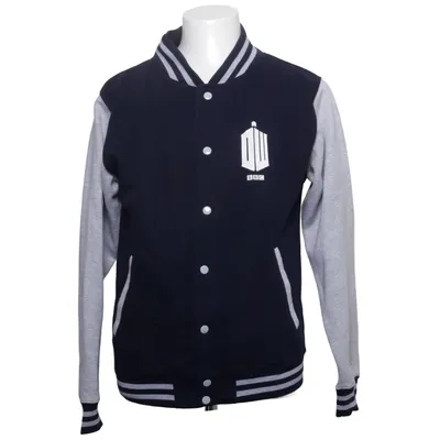 Varsity jacket (Blue, Gray) from Doctor WHO Cotton, Polyester