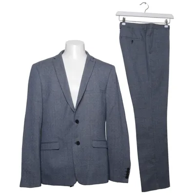 Kostym (Grå, Blå) från WE Polyester, Viskos, Ull