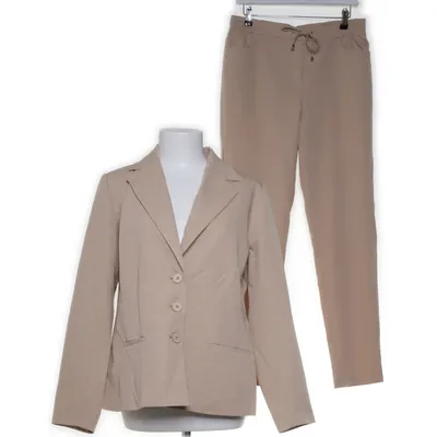 Kostym (Beige) från Micha Elastan, Polyester, Viskos