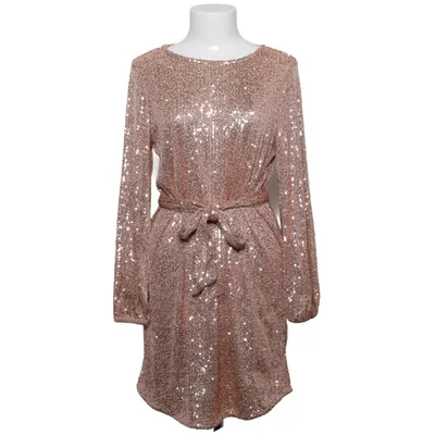 Dress (Beige, Silver) from River Island Elastane, Polyester