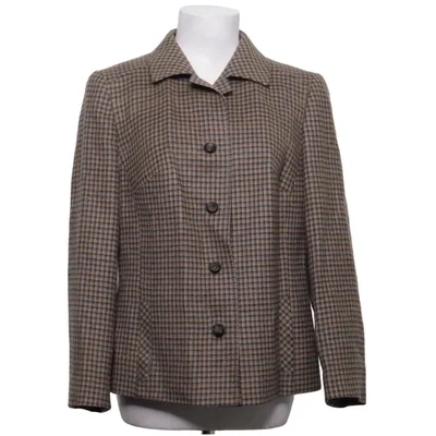 Blazer (Brun, Blå) fra Delmod Viscose, Uld