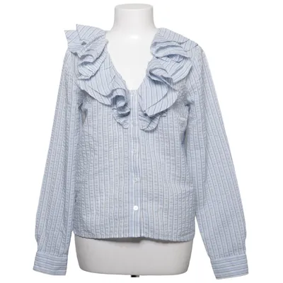 Blus (Blå, Vit) från Ganni Bomull, Polyamid, Polyester