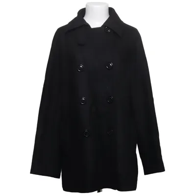 Pea coat (Black) from Menu Polyester, Wool