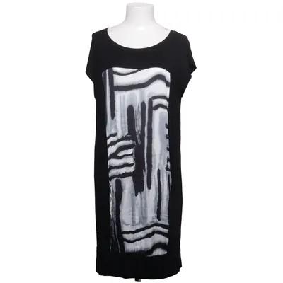 Dress (Black, White, Gray) from Mongul Elastane, Polyester, Viscose