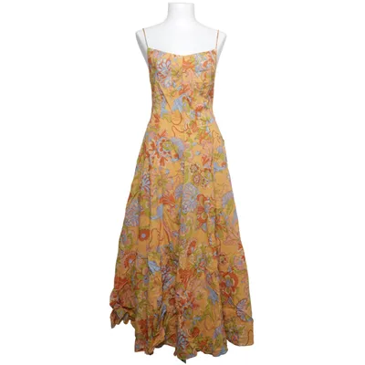 Robe longue (Jaune, Multicolore) de Zara Coton