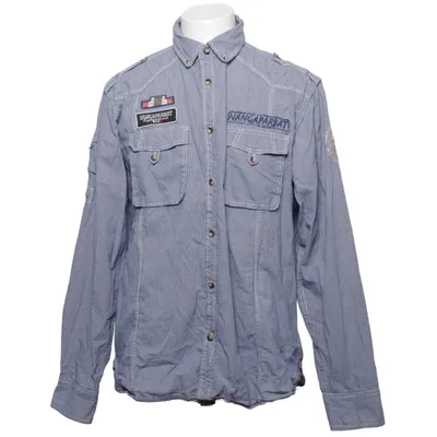 Chemise (Bleu, Blanc) de Nangaparbat Coton