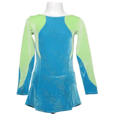 Figure skating dress (Blue, Green, Multicolored) from Mondor Elastane, Polyester