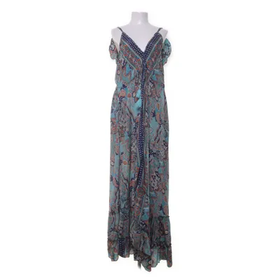 Maxi dress (Blue, Multicolored) from Swarna Silk, Viscose