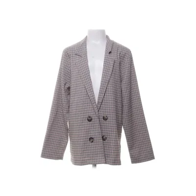 Blazer (White, Brown, Multicolored) from KappAhl Elastane, Polyester, Viscose