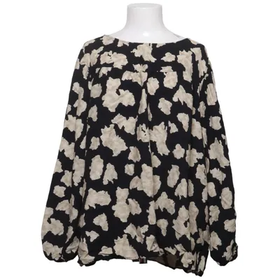 Blouse (Zwart, Beige) van Zizzi Polyamide, Viscose
