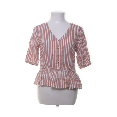 Peplum top (Brown, White) from About You Viscose