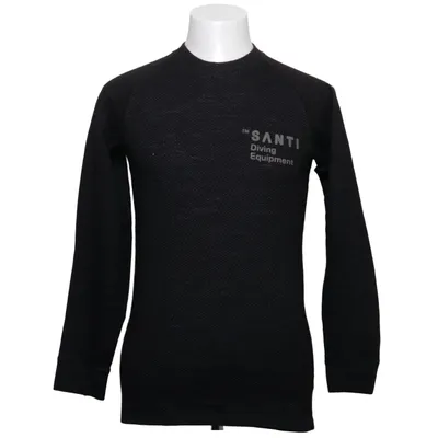 Haut thermique (Noir) de Santi Laine de mouton, Polyester