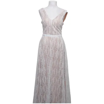 Robe de soirée (Blanc, Beige) de Lucy Wang Polyester