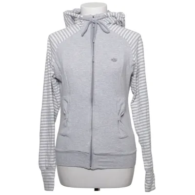 Huvtröja (Grå, Vit) från Adidas Bomull, Elastan