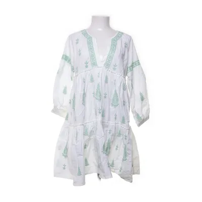 Klänning (Vit, Grön) från By Malina Bomull