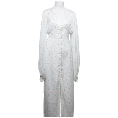 Maxi dress (White, Blue, Multicolored) from Adoore Elastane, Polyester