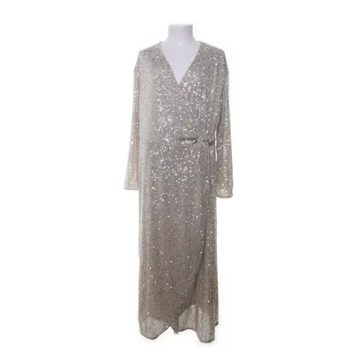 Dress (Beige, Silver) from H&M Elastane, Polyester