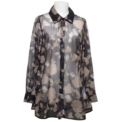 Blus (Svart, Beige) från Studio Clothing Elastan, Polyester