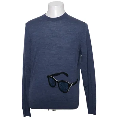 Tröja (Blå) från Paul Smith Merinoull, Metallfiber, Polyester