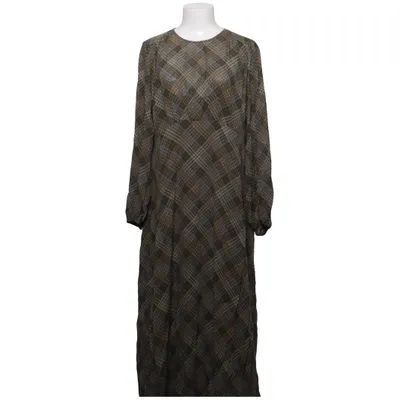 Maxikjole (Grøn, Flerfarvet) fra Uniqlo Lyocell, Genanvendt polyester, Viscose
