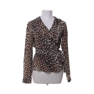 Blouse (Black, Brown) from Ganni Silk