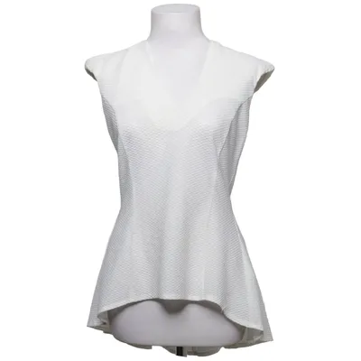 Top péplum (Blanc) de Oxygene Polyester