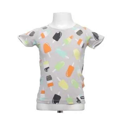 T-shirt (Grå, Flerfarvet) fra Villervalla Elastan, Økologisk bomuld