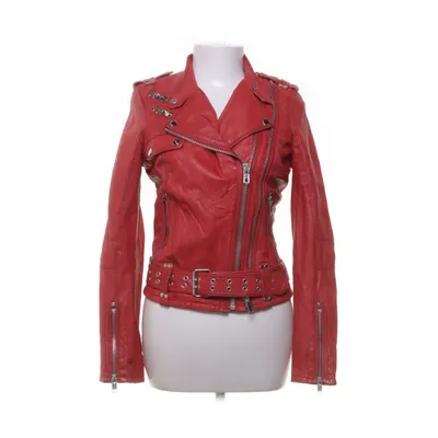 Bikerjacka (Röd) från Jofama by Kenza Polyester, Skinn