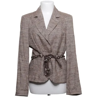 Blazer (Brun) fra Marks & Spencer Autograph Acetat, Linned, Polyamid, Viscose