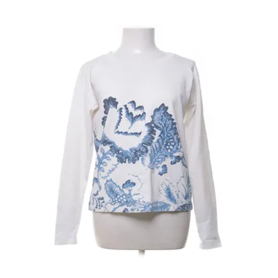 Långärmad t-shirt (Vit, Blå) från Part Two Bomull, Elastan