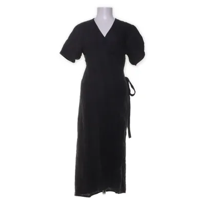 Wrap dress (Black) from Knowledge Cotton Apparel Linen
